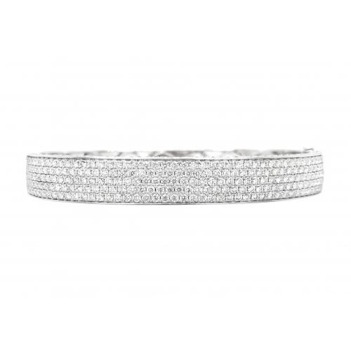 5 Ct. T.w. Diamond Bangle - Ovani® In 18Kt White Gold