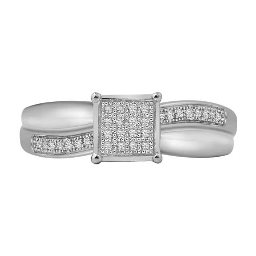 0.37 Ct. T.w. Diamond Trio Bridal Ring Set In 14Kt White Gold