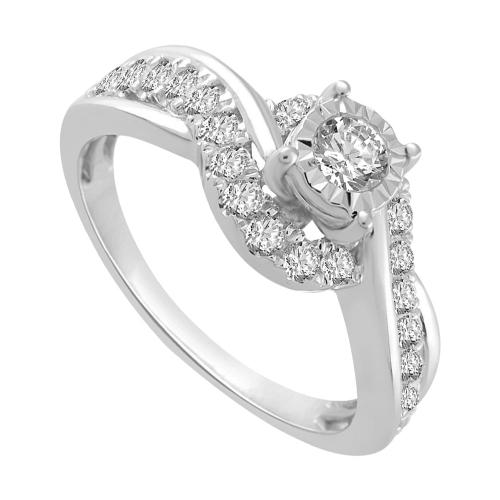 0.50 CT. T.W. Diamond Promise Ring In 14K Gold