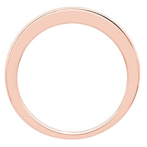 1 Ct. T.w. Diamond 11-stone Princess Channel Wedding Band In 14Kt Rose Gold