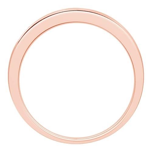 3/4 Ct. T.w. Diamond 11-stone Princess Channel Wedding Band In 14Kt Rose Gold
