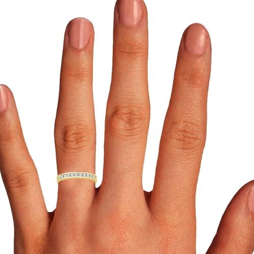 1/3 Ct. T.w. Diamond 11-stone Round Channel Wedding Band In 14Kt Yellow Gold