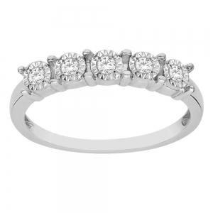 Everlasting Love® 5-Stone Diamond Wedding Band - 1 Ct. T.w. in 14K White Gold