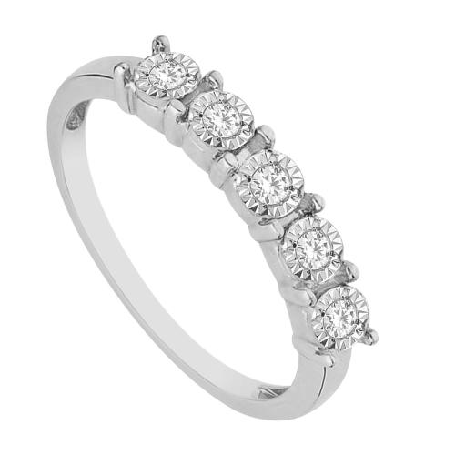 Everlasting Love® 5-Stone Diamond Wedding Band - 1 Ct. T.w. in 14K White Gold