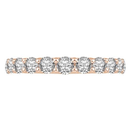 Ovani® Diamonds 11-stone RBC Prong-set Wedding Band - 0.10 Ct. T.w. in 18K Rose Gold