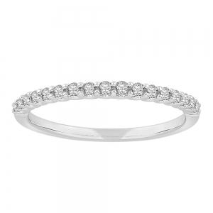 Ovani® Diamonds RBC Pave Wedding Band 0.10 Ct. T.w. in 18K White Gold