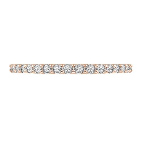 Ovani® Diamonds RBC Pave Wedding Band 0.10 Ct. T.w. in 18K Rose Gold