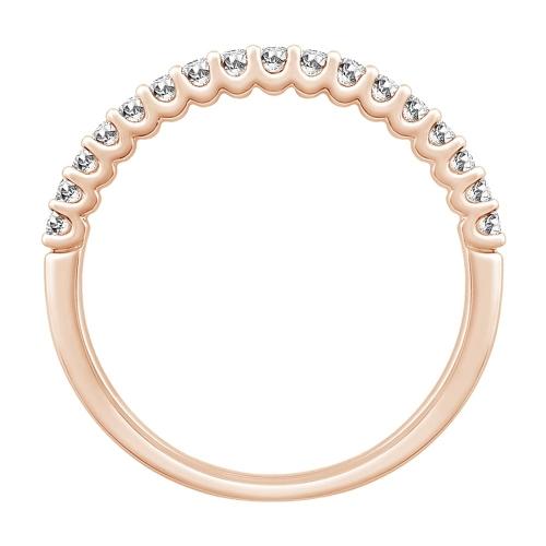 Ovani® Diamonds RBC Pave Wedding Band 0.10 Ct. T.w. in 18K Rose Gold