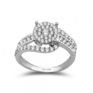 Ultimate Value® Round Double Halo Split Shank Diamond Ring - 1 Ct. T.w. in 10K White Gold