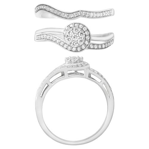 0.4 CT. T.W. Diamond Bridal Set In 10K Gold