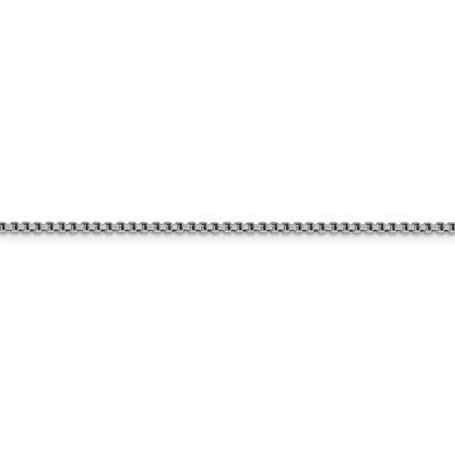 16 inch Solid Box Chain Necklace In 14Kt White Gold