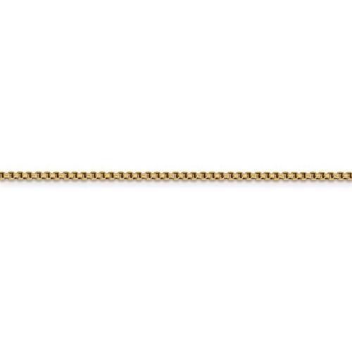 22 inch Solid Box Chain Necklace In 14Kt Yellow Gold