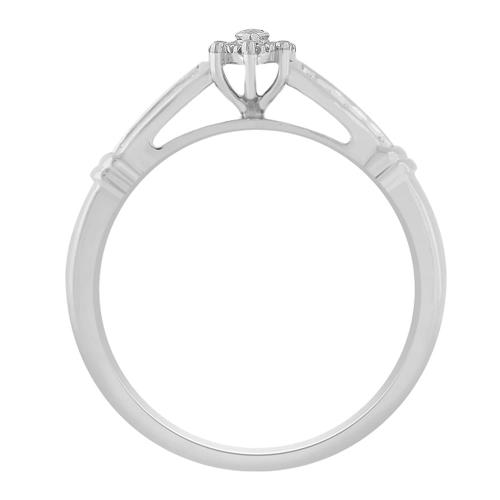 0.4 Ct. T.w. Diamond Trio Bridal Ring Set In 14Kt White Gold