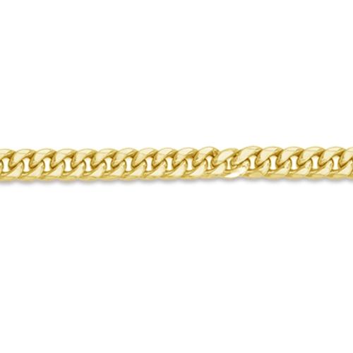 30 inch 6 mm Solid Miami Cuban Chain Necklace In 14Kt Yellow Gold