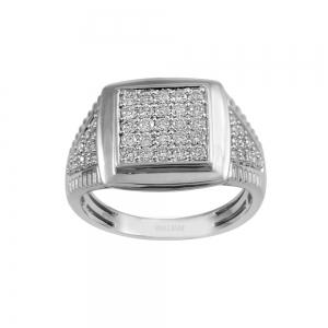 Ultimate Value® Clustered Square Top Men's Diamond Statement Ring - 1 Ct. T.w. in 10K White Gold