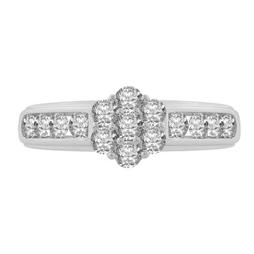 2 Ct. T.w. Diamond Trio Bridal Ring Set In 14Kt White Gold