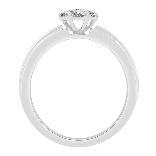 2 Ct. T.w. Diamond Trio Bridal Ring Set In 14Kt White Gold