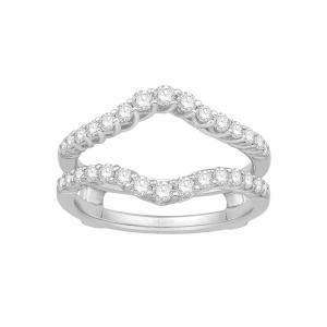 3/4 Ct. T.w. Diamond Wedding Ring Enhancer In 14Kt White Gold