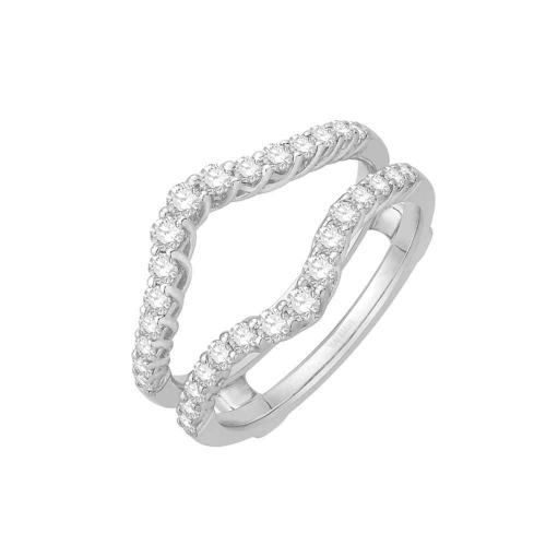 3/4 Ct. T.w. Diamond Wedding Ring Enhancer In 14Kt White Gold