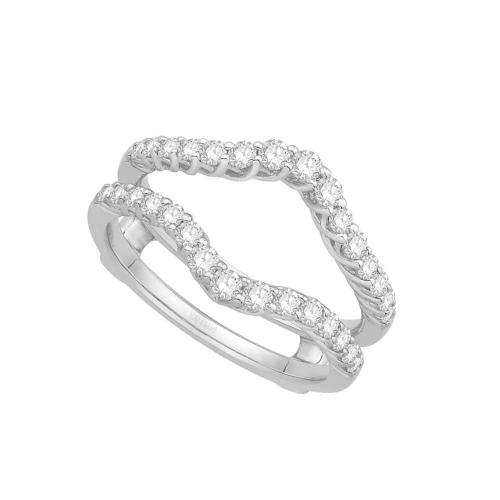 3/4 Ct. T.w. Diamond Wedding Ring Enhancer In 14Kt White Gold