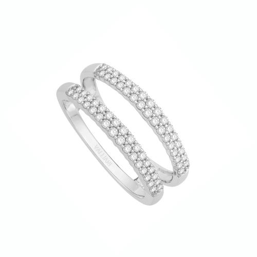 1/2 Ct. T.w. Diamond Wedding Ring Enhancer In 14Kt White Gold