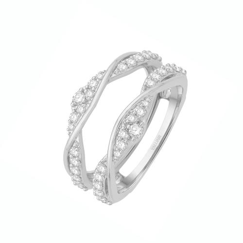3/4 Ct. T.w. Diamond Wedding Ring Enhancer In 14Kt White Gold