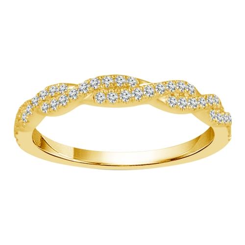 Diani® Twisted Infinity-Inspired Band - 0.20 Ct. T.w. in 14K Yellow Gold