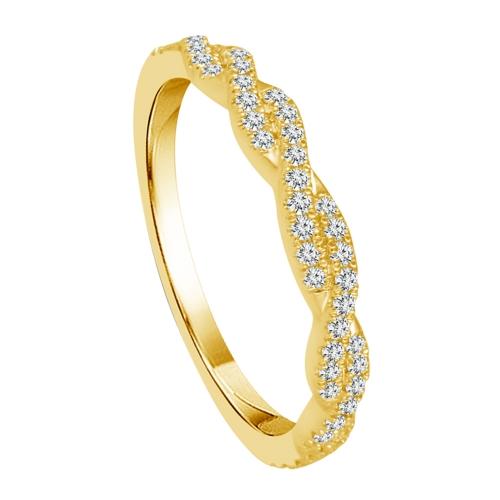 Diani® Twisted Infinity-Inspired Band - 0.20 Ct. T.w. in 14K Yellow Gold