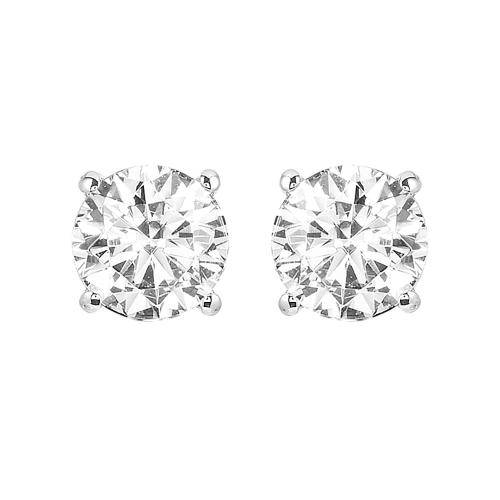 Ultimate Value® Round Solitaire Diamond Screw Studs - 0.15 Ct. T.w. in 14K White Gold