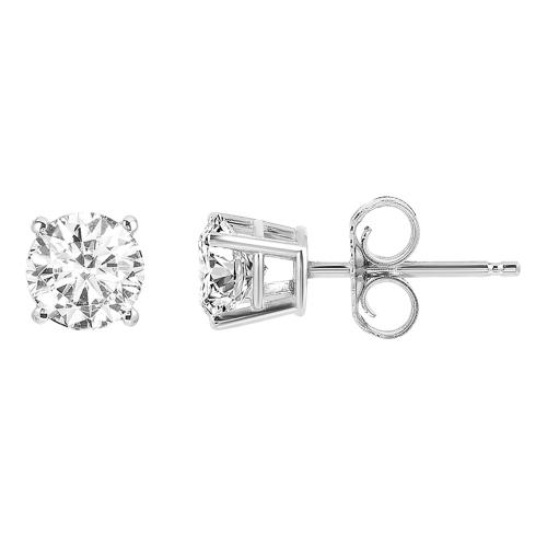 Ultimate Value® Round Solitaire Diamond Screw Studs - 0.15 Ct. T.w. in 14K White Gold