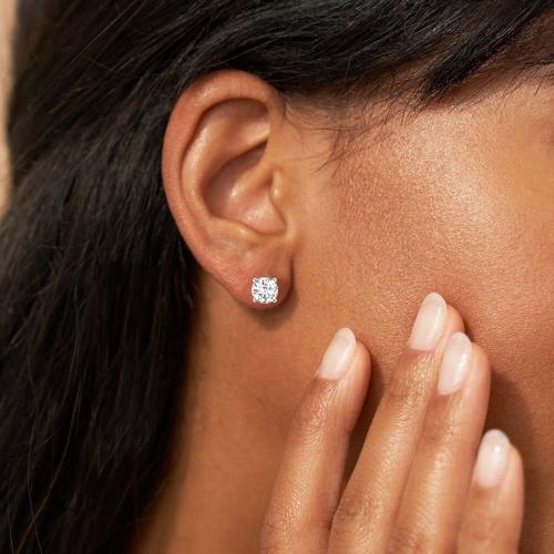 Ultimate Value® Round Solitaire Diamond Screw Studs - 0.15 Ct. T.w. in 14K White Gold