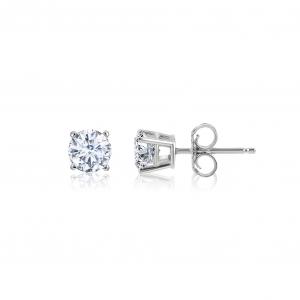 Ultimate Value® Round Solitaire Diamond Screw Studs - 0.20 Ct. T.w. in 14K White Gold