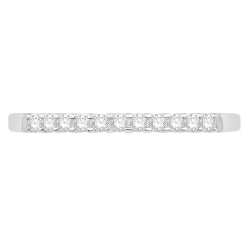 Ovani® Diamonds 11-stone RBC Prong-set Wedding Band - 0.10 Ct. T.w. in 18K White Gold