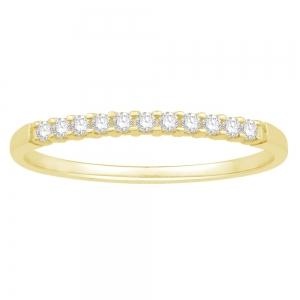 Ovani® Diamonds 11-stone RBC Prong-set Wedding Band - 0.10 Ct. T.w. in 18K Yellow Gold
