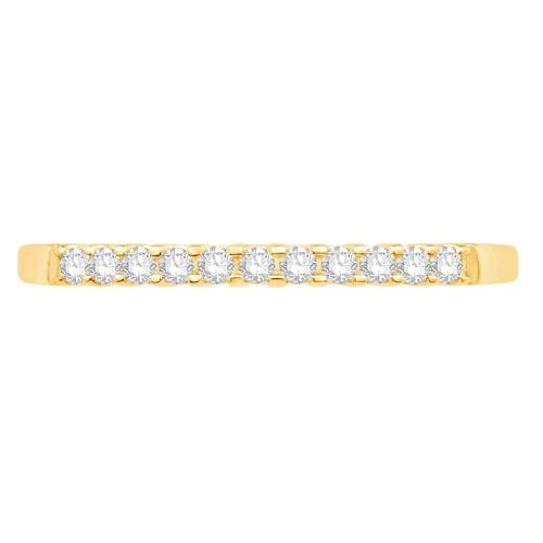Ovani® Diamonds 11-stone RBC Prong-set Wedding Band - 0.10 Ct. T.w. in 18K Yellow Gold
