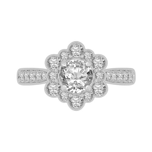 Novello Lab-grown Diamonds Ring 1.50 Ct. T.w. in 14K White Gold