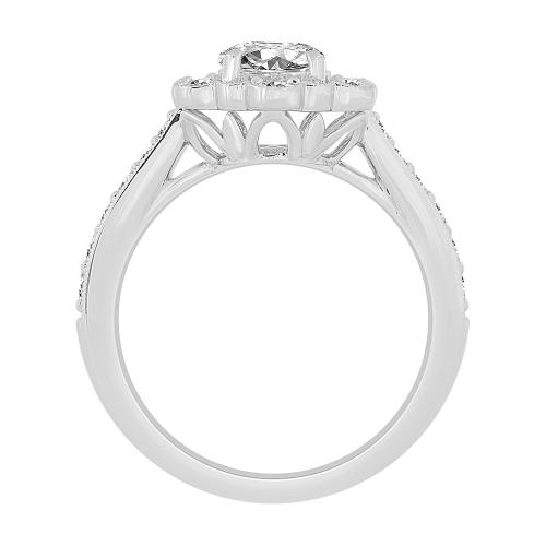 Novello Lab-grown Diamonds Ring 1.50 Ct. T.w. in 14K White Gold