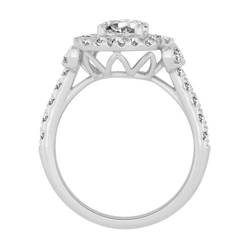Novello Lab-grown Diamonds Sidestone Ring 1.50 Ct. T.w. in 14K White Gold