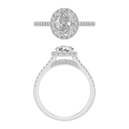 Ovani® Diamond Bridal Ring 1.40 Ct. T.w. in 18K White Gold