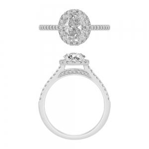 Ovani® Diamond Bridal Ring 1.40 Ct. T.w. in 18K White Gold
