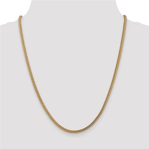 22IN HLW FRANCO CHAIN 3MM IN 14KT YELLOW-GOLD