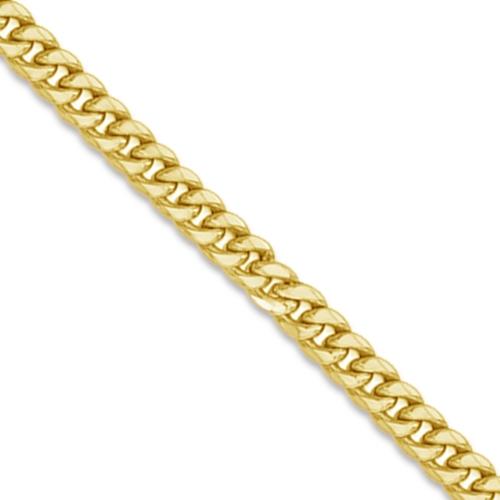 26 inch 7.5 mm Miami Cuban Chain Necklace In 14Kt Yellow Gold