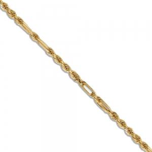 18 inch 4 mm Milano Rope Chain Necklace In 14Kt Yellow Gold