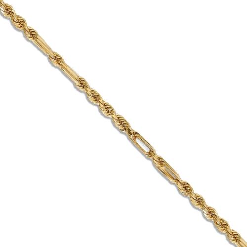 18 inch 4 mm Milano Rope Chain Necklace In 14Kt Yellow Gold