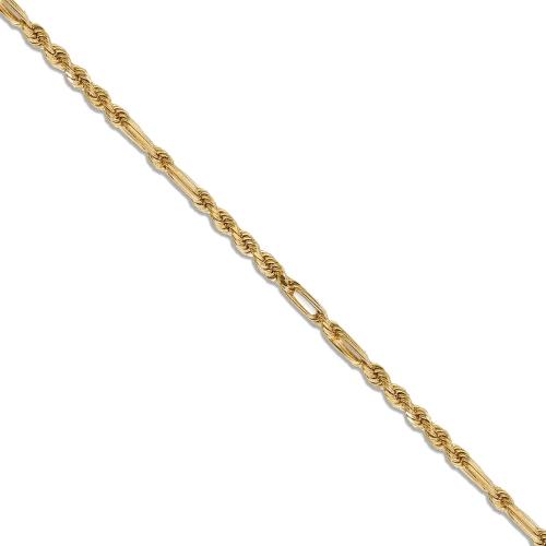 22IN HLW MILANO ROPE CHAIN 3.5MM IN 14KT YELLOW-GOLD