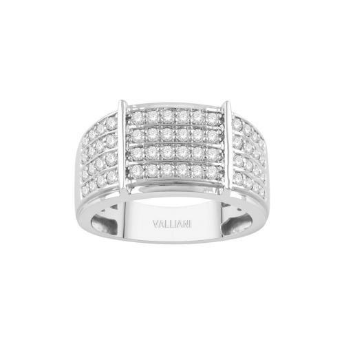 Ultimate Value® 5-row Channel Bar Men's Diamond Ring - 1 Ct. T.w. in 10K White Gold