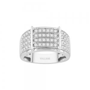 Ultimate Value® 5-row Channel Bar Men's Diamond Ring - 1 Ct. T.w. in 10K White Gold