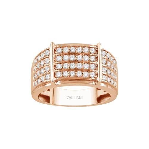 Ultimate Value® 5-row Channel Bar Men's Diamond Ring - 1 Ct. T.w. in 10K Rose Gold