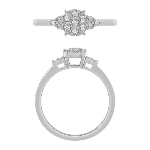 Novello Lab-grown Diamonds Promise Ring 0.25 Ct. T.w. in 10K White Gold