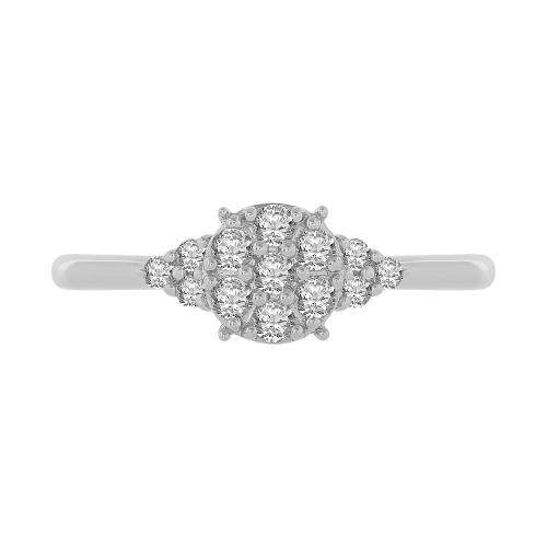 Novello Lab-grown Diamonds Promise Ring 0.25 Ct. T.w. in 10K White Gold